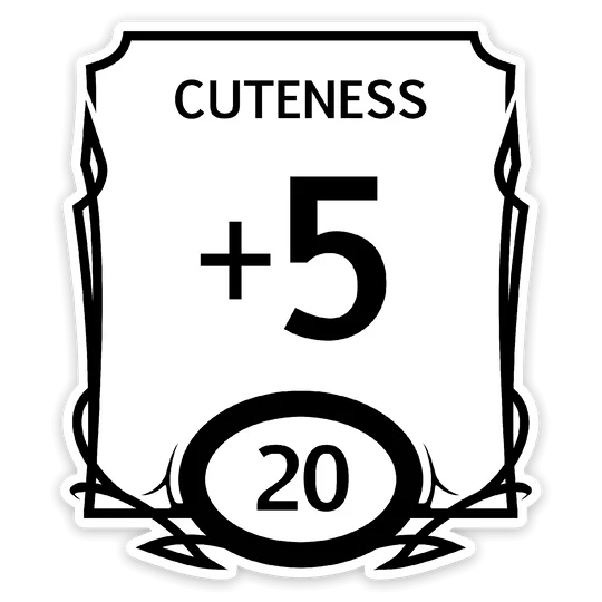 Stat Block Cute Sticker