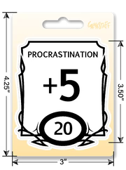 Stat Block Procrastination Sticker