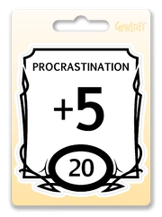 Stat Block Procrastination Sticker